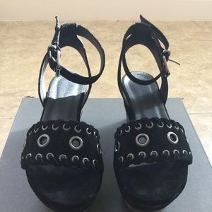 All Saints Black Wedge